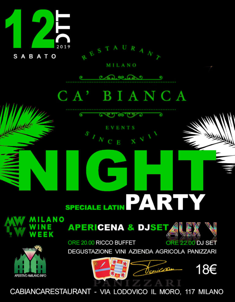 Cà Bianca Sabato 12 Ottobre 2019 |