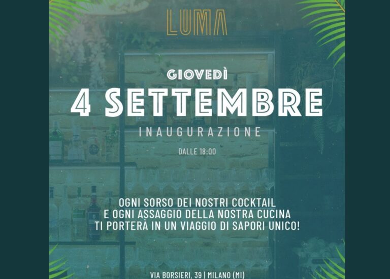 Inaugura a Milano un nuovo cocktail bar in un’isola felice: Giovedì Luma Milano